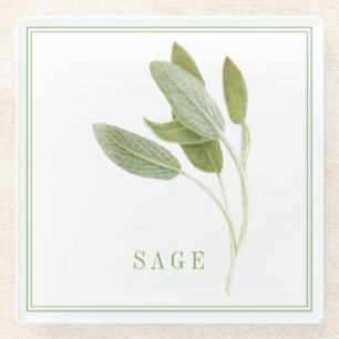 FRESH SAGE Glass Beverage Glazen Onderzetter