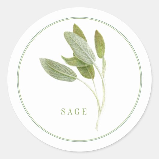 FRESH SAGE Kleine ronde Stickers (Voorkant)