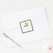 FRESH SAGE Kleine Vierkante Stickers - Groen (Envelop)