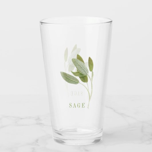 FRESH SAGE Pint Drink glas (Achterkant)