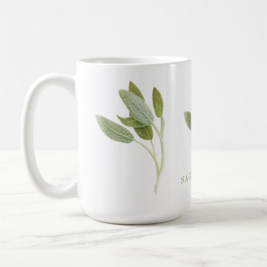 FRESH SAGE Tall White Mok (Links)