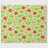 Fresh Salad Vegetable Pattern Cadeaupapier (Vlak)