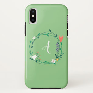 Fresh Spring Floral Garland gepersonaliseerd iPhone XS Hoesje