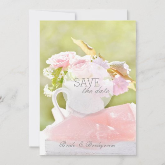 Fresh Spring Flower Bouquet Wedding Save The Date (Voorkant)