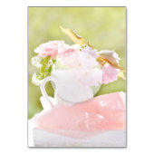 Fresh Spring Flower Bouquet Wedding Table Number Kaart (Achterkant)