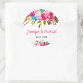 Fresh Spring Roze Waterverf Bloemen sticker (Tas)