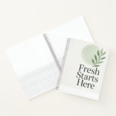 Fresh Starts Here Minimalist Wellness Notebook Notitieboek (Binnen)