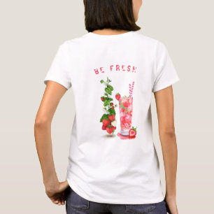 Fresh Strawberry Drink Funny T-shirt - Aangepaste
