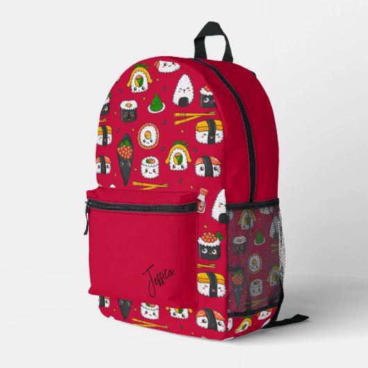 Fresh Sushi Bedrukte Rugzak (Achterkant Hoek Rechts)