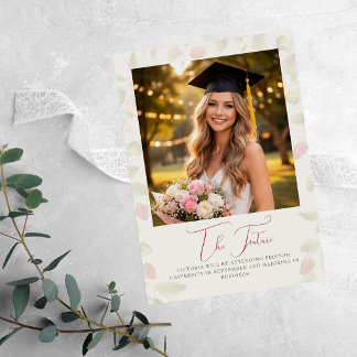 Fresh Sweet Strawberry Graduation Announcement Kaart