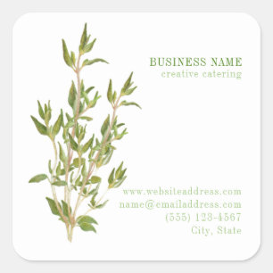 FRESH THYME Biz ID Kleine Vierkante Stickers