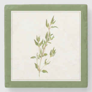 FRESH THYME Marble Stone Onderzetter (-tekst) Groe
