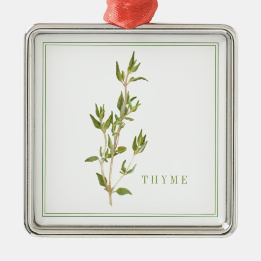 FRESH THYME Premium Square Ornament (Voorkant)