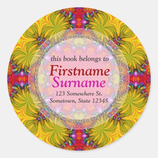 Fresh Tribal Fusion Book Label Sticker (Voorkant)