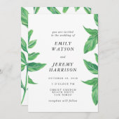 Fresh Tropical Island Beach Wedding Invitation (Devant / Derrière)