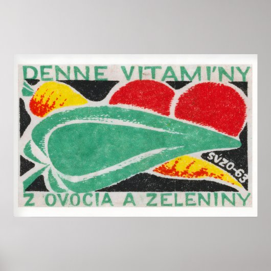 Fresh Vegetables - Matchbox Print - Czech Wall Art (Voorkant)