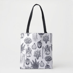 Fresh vegetables seamless pattern. Broccoli Draagtas