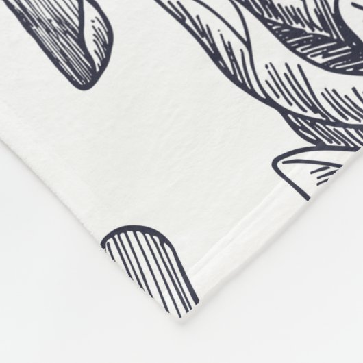 Fresh vegetables seamless pattern. Broccoli Fleece Deken (Hoek)