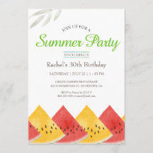 Fresh Watermelon Invitation d'anniversaire