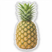 Fresh Whole Pineapple Custom-Cut Vinyl Sticker (Voorkant)