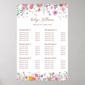 Fresh Wildflower prijslijst Poster (Voorkant)