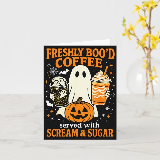 Freshly Boo'd Coffee Served With Scream And Sugar  Kaart (Gele Bloem)