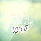 Freshly Brewed Coffee Window Cling Raamsticker (Vel 3)