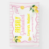 Freshly Graduated Lemon Pink Stripes Spandoek (Verticaal)