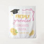 Freshly Graduated Lemonade Graduation Backdrop Wandkleed (Voorkant)