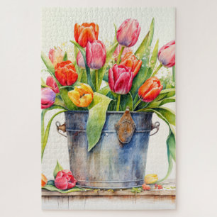 Freshly Picked Tulip Flowers Legpuzzel