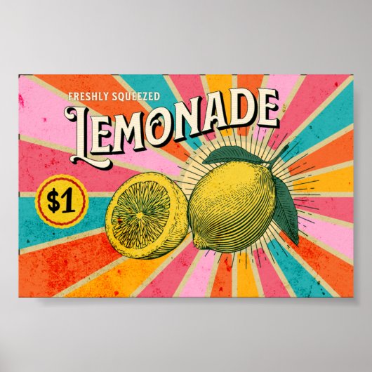 Freshly Squeezed Lemonade Poster (Voorkant)