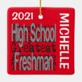 Freshman Extraordinaire CUSTOM Keramisch Ornament (Achterkant)