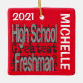 Freshman Extraordinaire CUSTOM Keramisch Ornament (Voorkant)