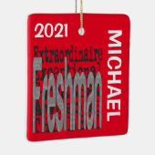 Freshman Extraordinaire CUSTOM Keramisch Ornament (Rechts)