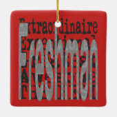 Freshman Extraordinaire Keramisch Ornament (Achterkant)