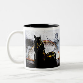Freshtastic Horse 02-01 Tweekleurige Koffiemok