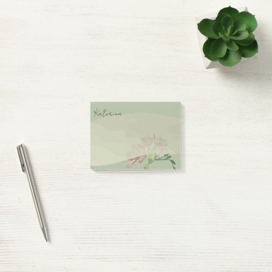 Fresia op Sage Post-it® Notes (Kantoor)