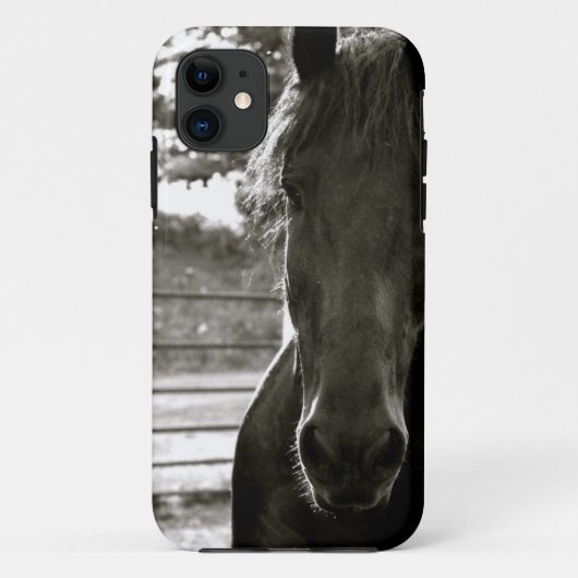 Fresian Horse IPhone Case (Achterkant)