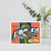 Fresno, California Big Letters Briefkaart (Staand voorkant)