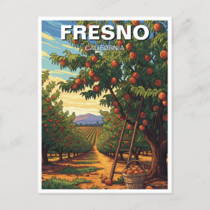 Fresno California Central Valley Briefkaart