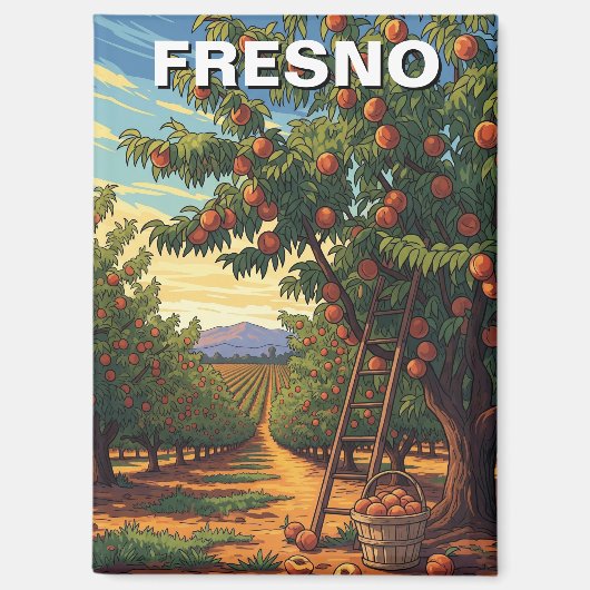 Fresno California Central Valley Magneet (Voorkant)