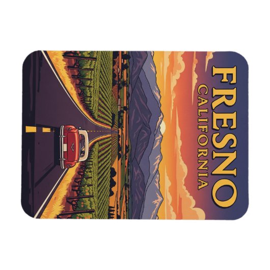 Fresno California Central Valley Magneet (Horizontaal)