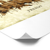 Fresno California Cityscape Poster (Hoek)