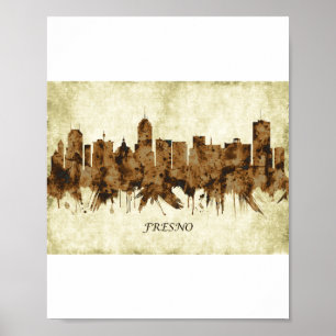 Fresno California Cityscape Poster