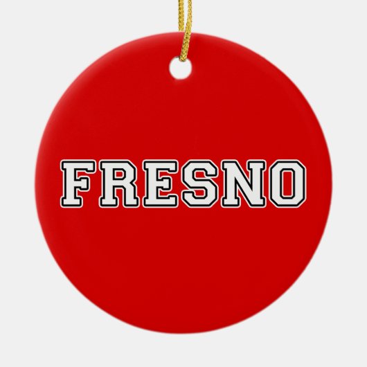 Fresno California Keramisch Ornament (Voorkant)