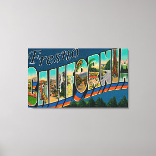 Fresno, Californië - Grote Letter-scènes 2 Canvas Afdruk