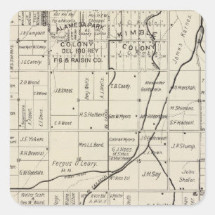 Fresno County, California 2 Vierkante Sticker