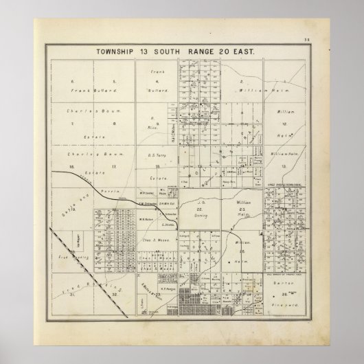 Fresno County, Californië 34 Poster (Voorkant)