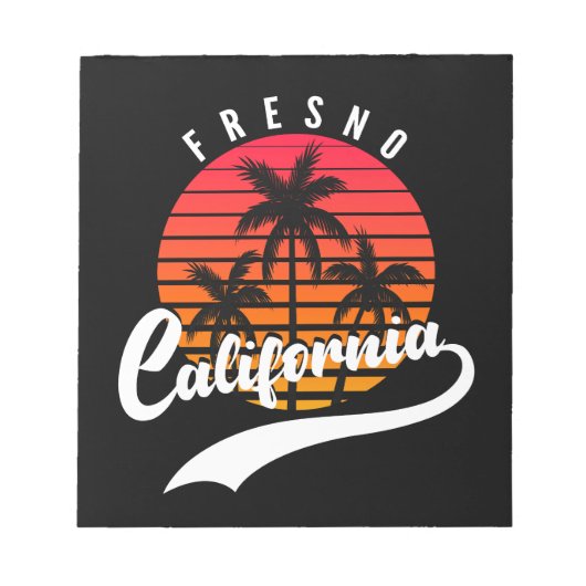 Fresno Retro Sunset Notitieblok (Voorkant)