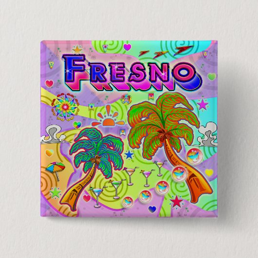Fresno Vacation Target Button (Voorkant)